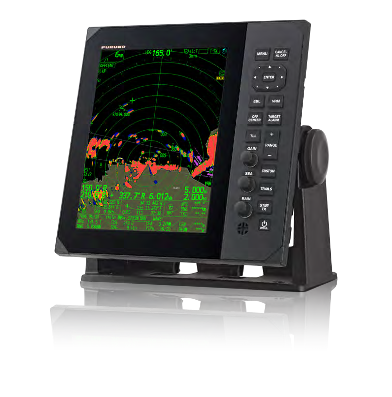 Furuno FR-10 and FR-12 colour LCD marine radar display
