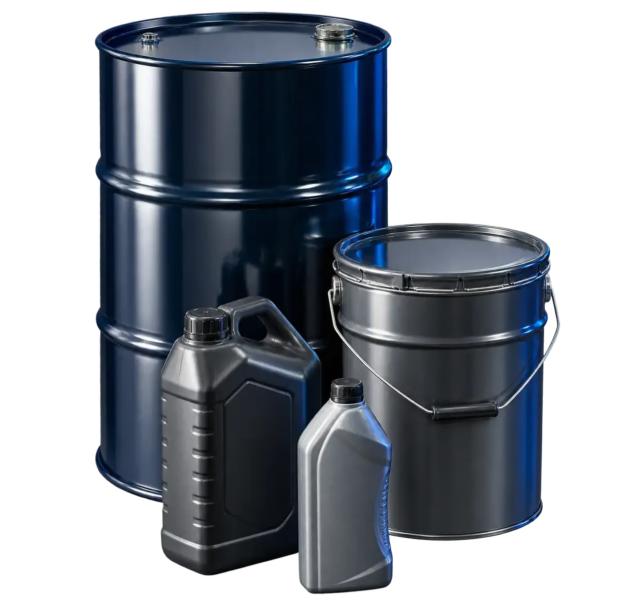 Industrial lubricant drums, pails and containers