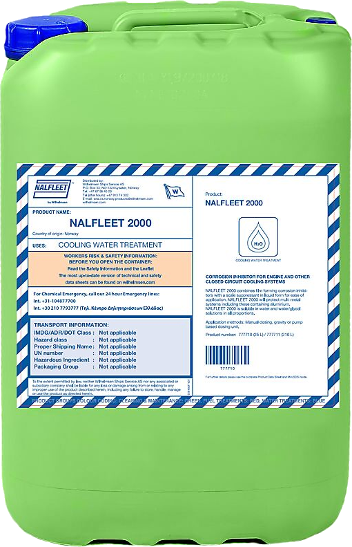 NALFLEET 2000 cooling-water treatment in a 25-litre container